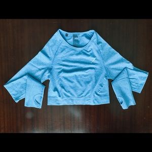 Gymshark Vital Seamless Crop Top Baby Blue Small